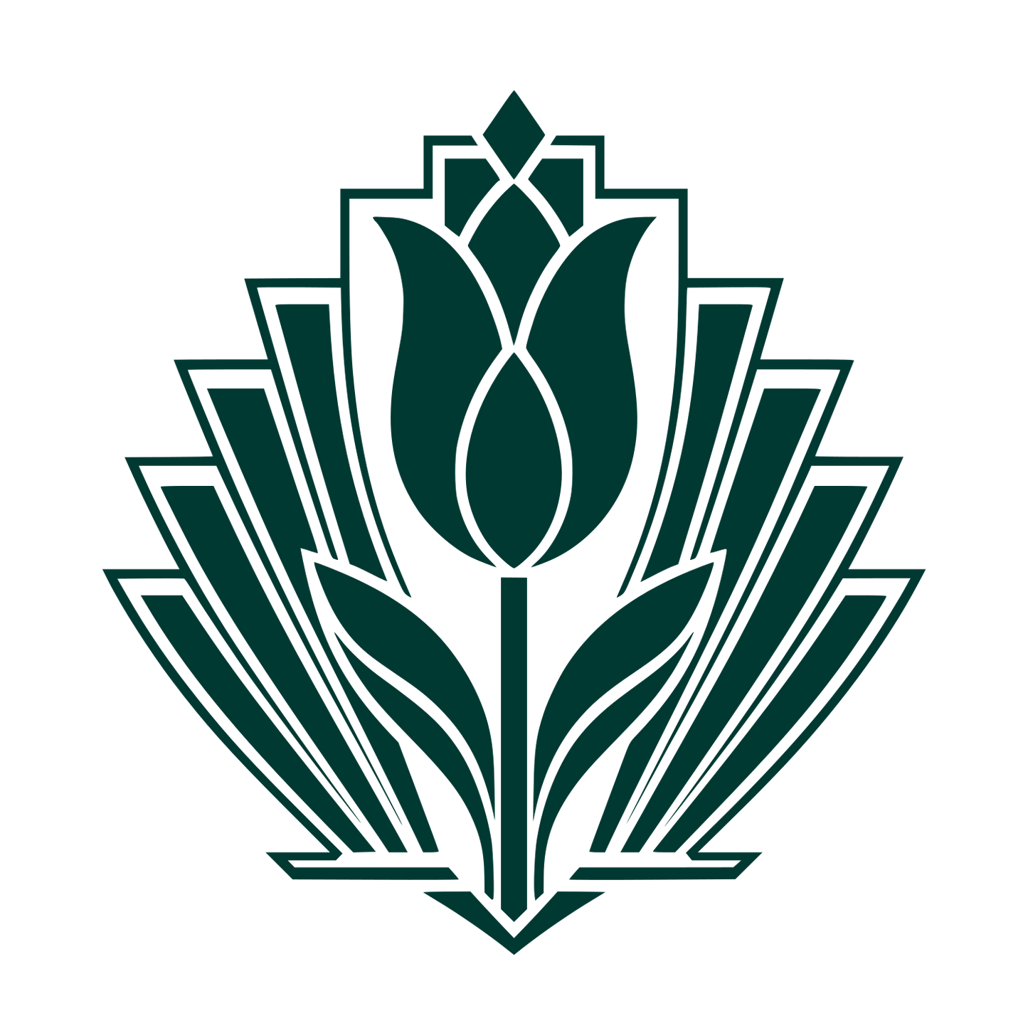 Art Deco Tulip Logo #003932