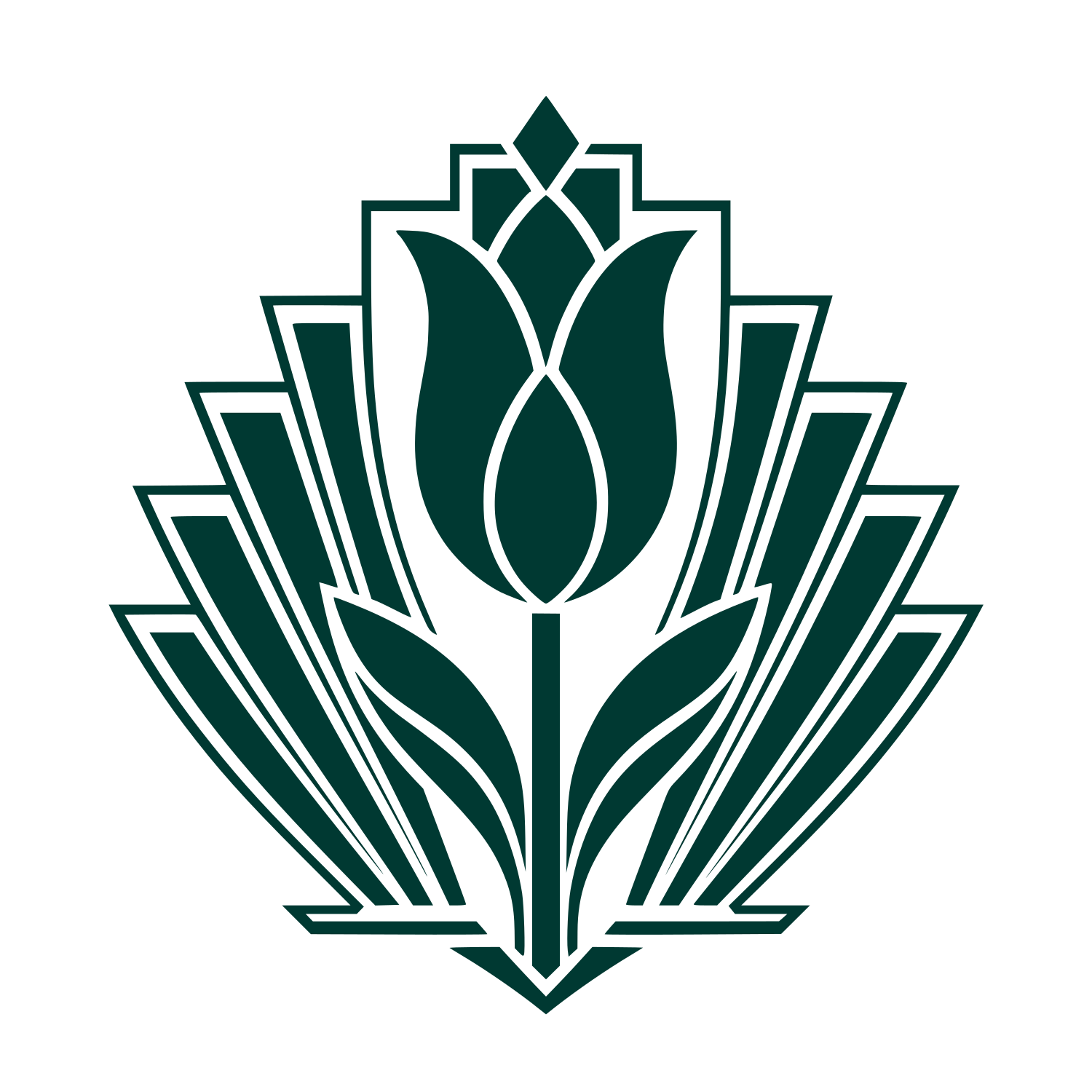 Art Deco Tulip Logo #003932
