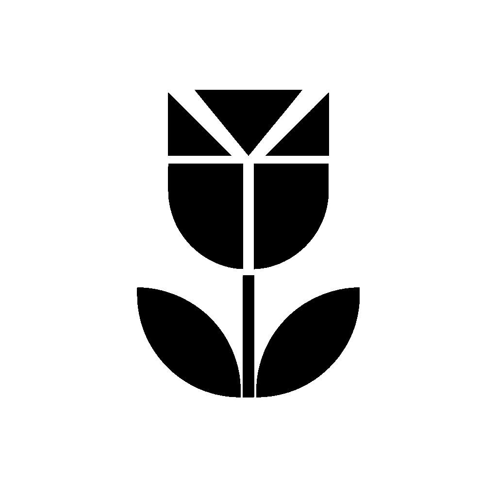 Geometric Tulip Flower Logo