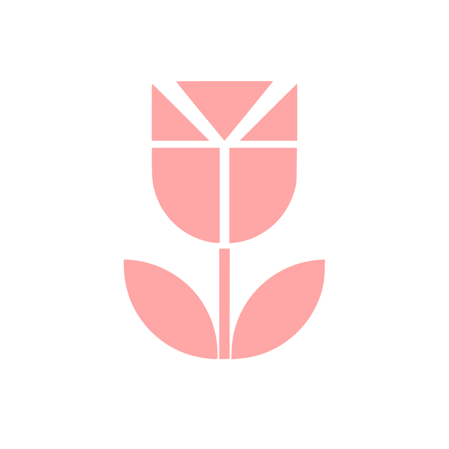 Geometric Tulip Flower Logo #ffa6a6
