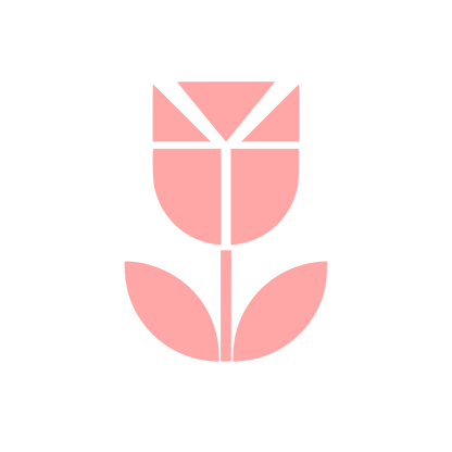 Geometric Tulip Flower Logo #ffa6a6
