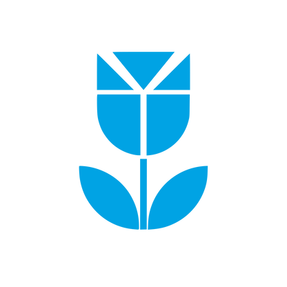 Geometric Tulip Flower Logo #00a3e4