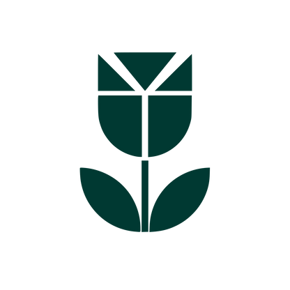 Geometric Tulip Flower Logo #003932