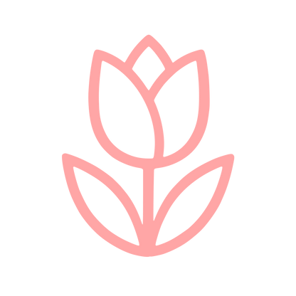 Tulip Flower Outline Logo #ffa6a6