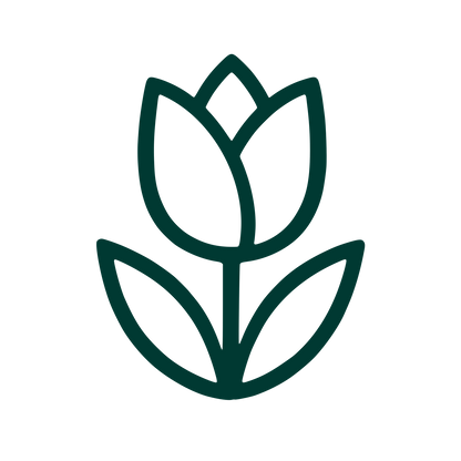 Tulip Flower Outline Logo #003932