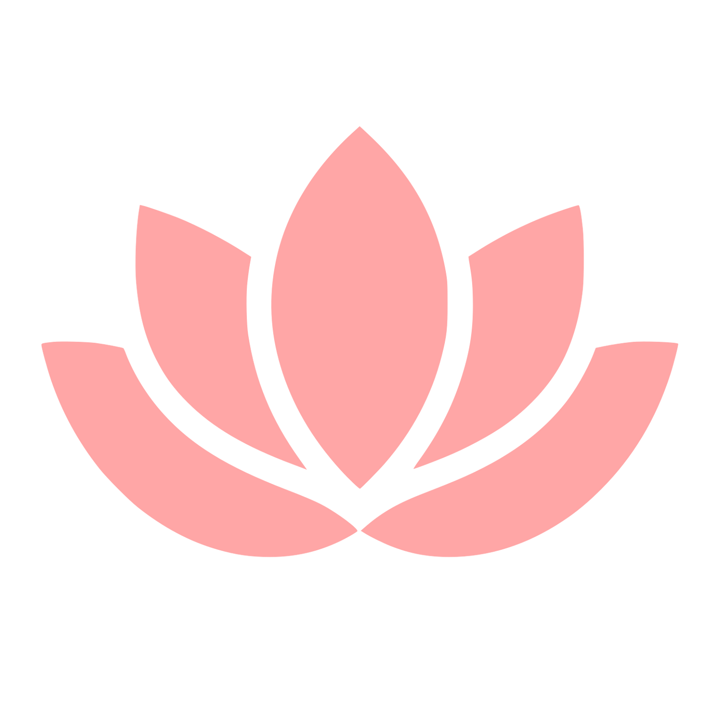 Lotus Flower Silhouette Logo #ffa6a6