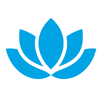 Lotus Flower Silhouette Logo #00a3e4