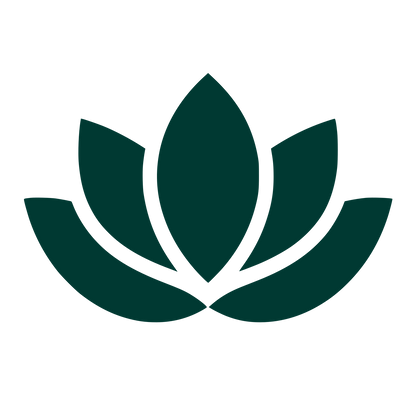 Lotus Flower Silhouette Logo #003932