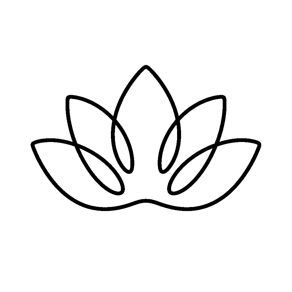 Lotus Flower Outline Logo