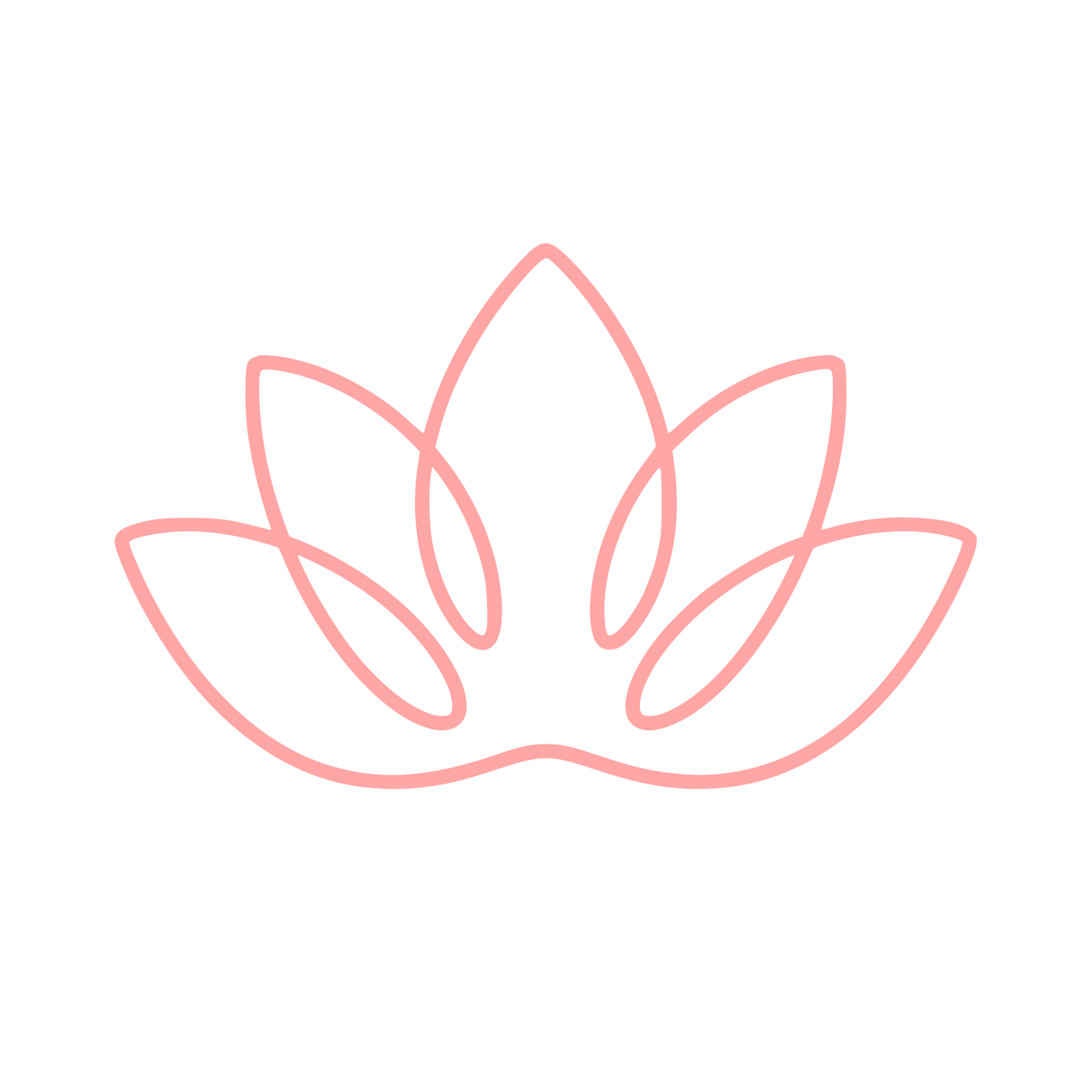 Lotus Flower Outline Logo #ffa6a6