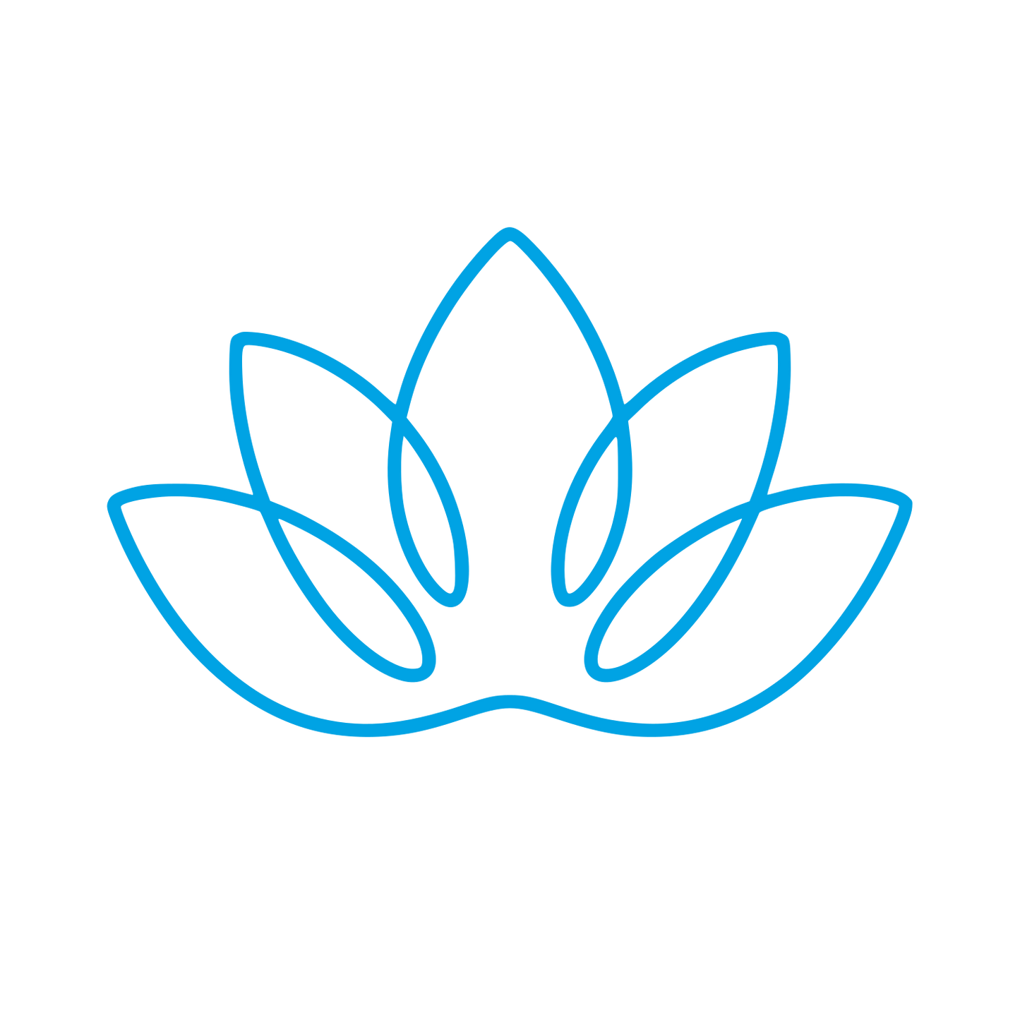 Lotus Flower Outline Logo #00a3e4
