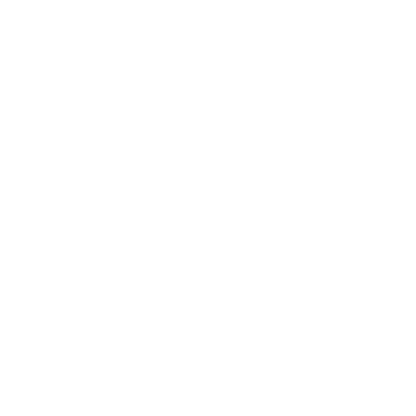 Lotus Flower Outline Logo #ffffff
