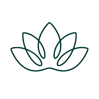 Lotus Flower Outline Logo #003932