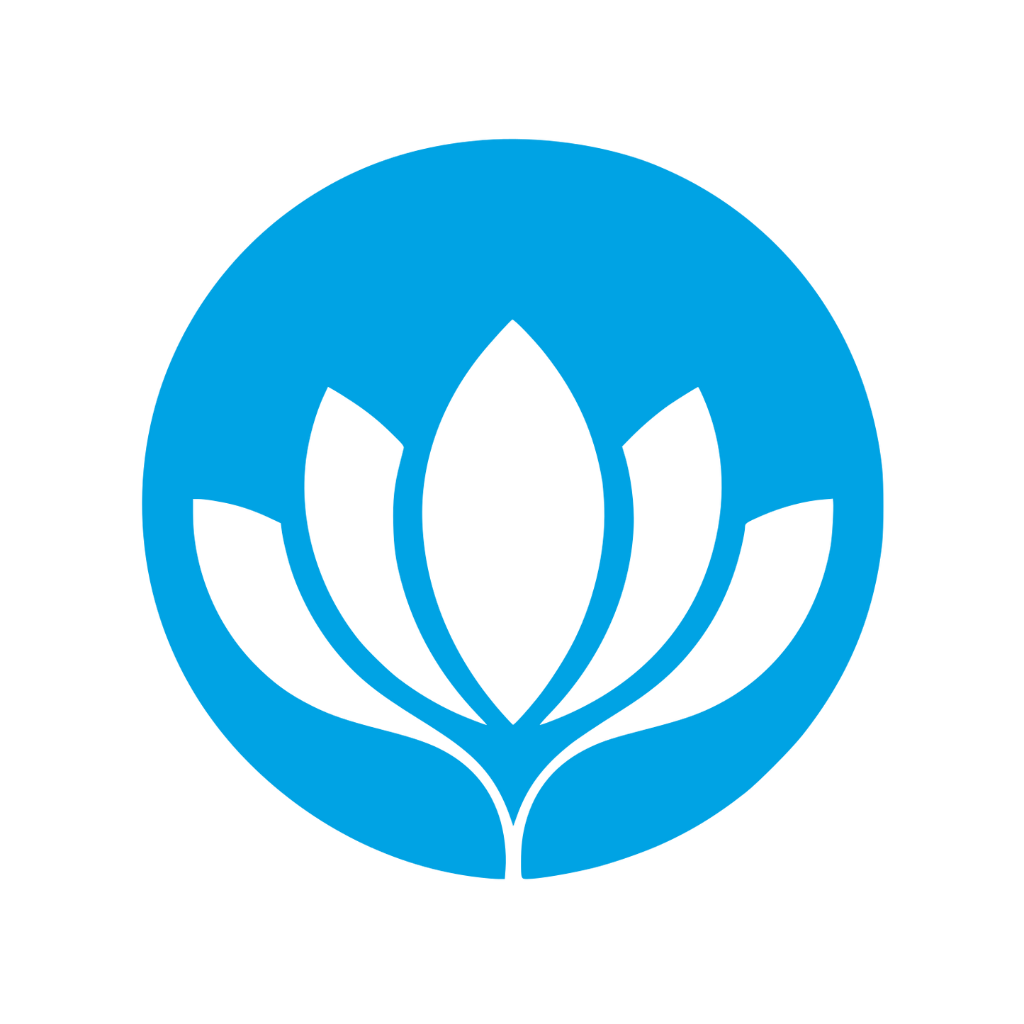 Lotus Flower Circle Logo #00a3e4
