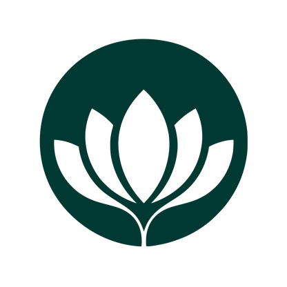 Lotus Flower Circle Logo #003932