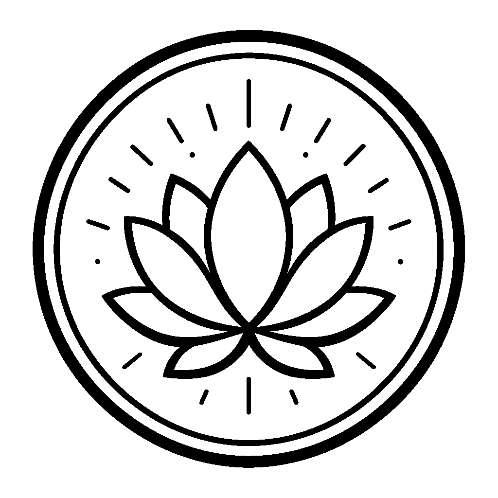 Lotus Flower Circle Logo