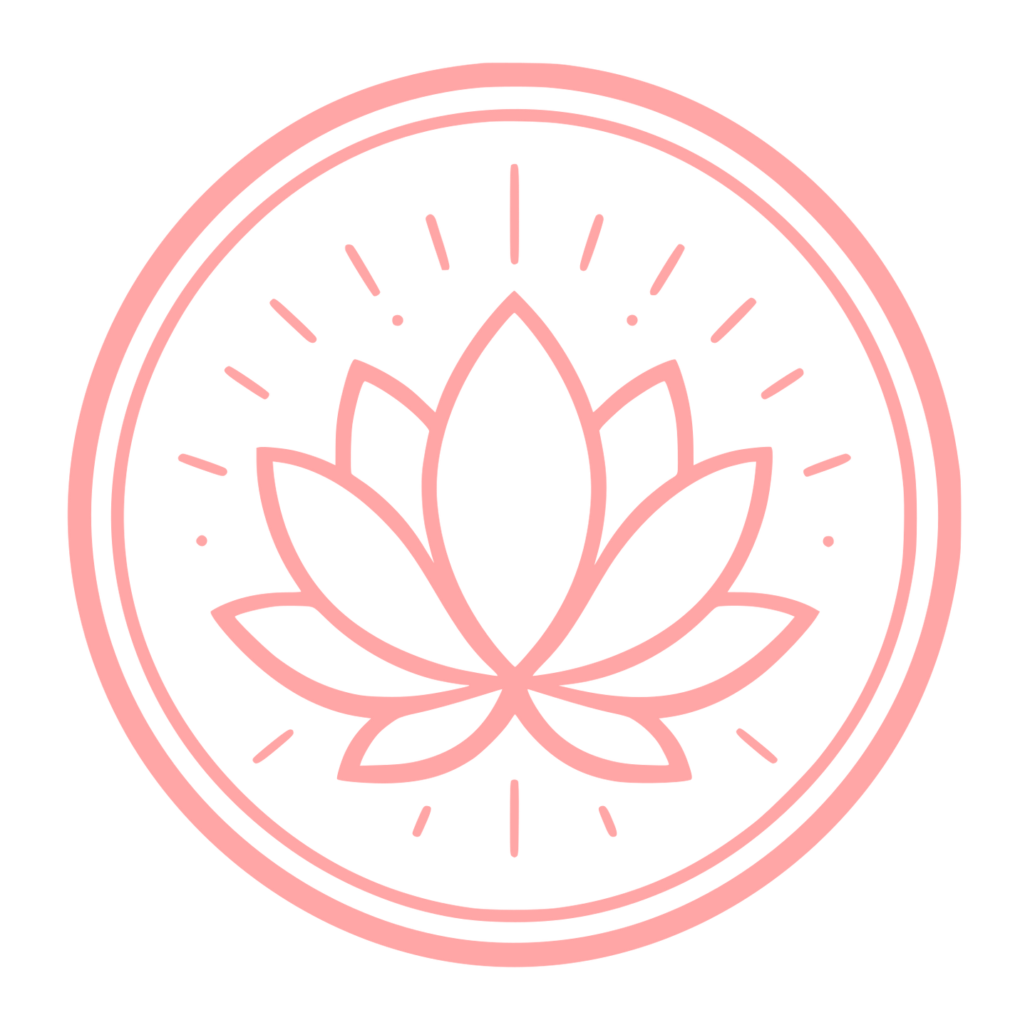 Lotus Flower Circle Logo #ffa6a6