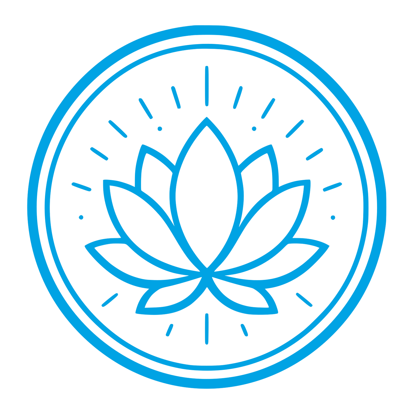 Lotus Flower Circle Logo #00a3e4