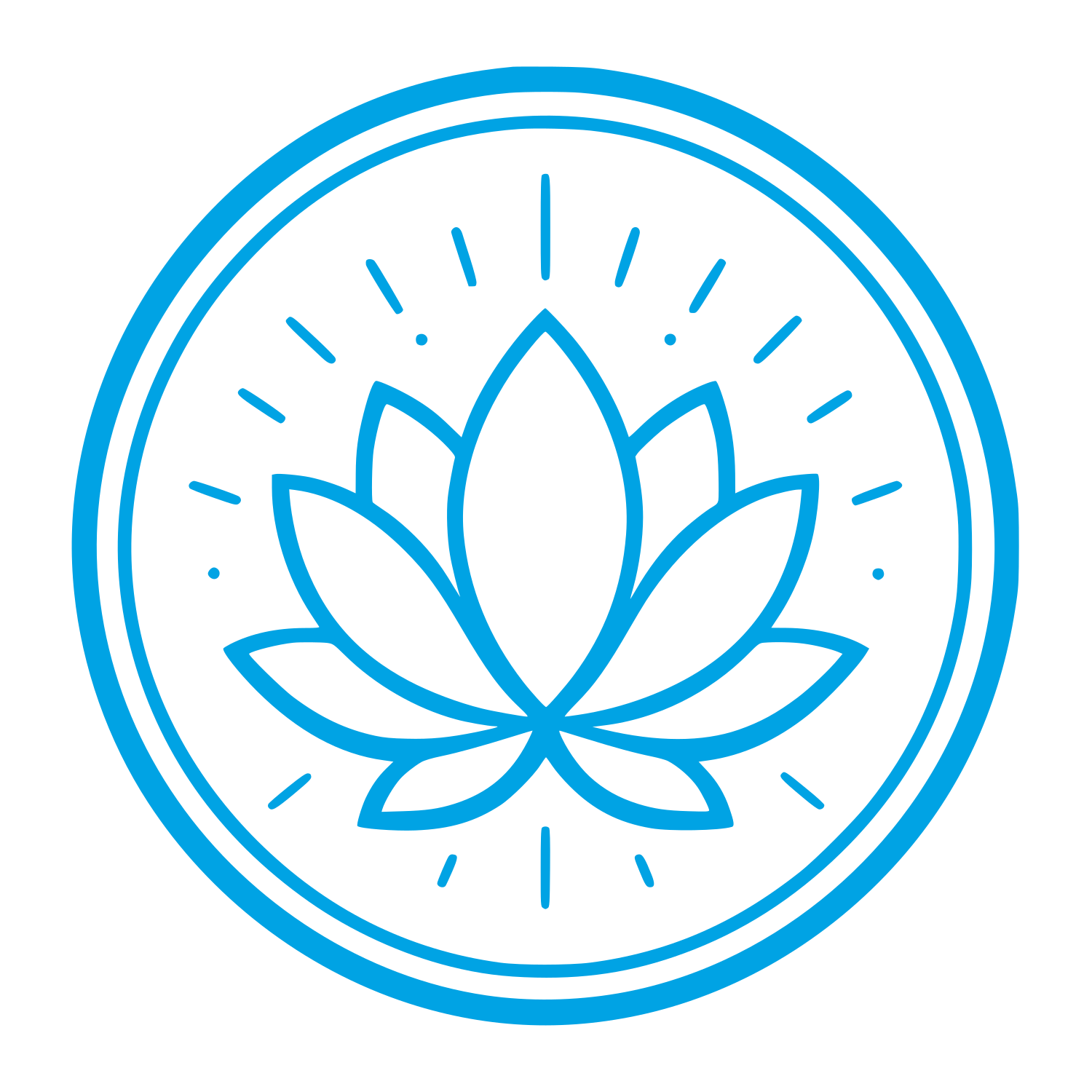 Lotus Flower Circle Logo #00a3e4