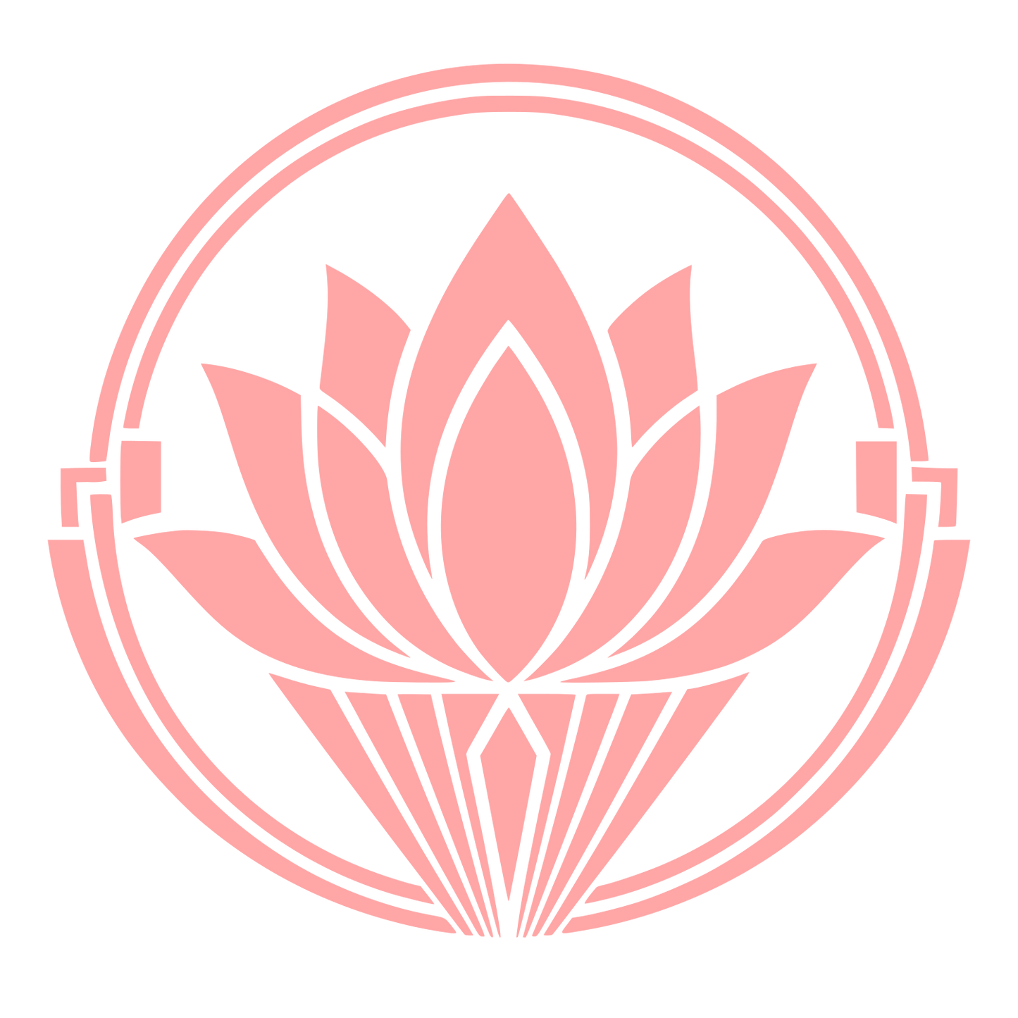 Lotus Circle Emblem Logo #ffa6a6