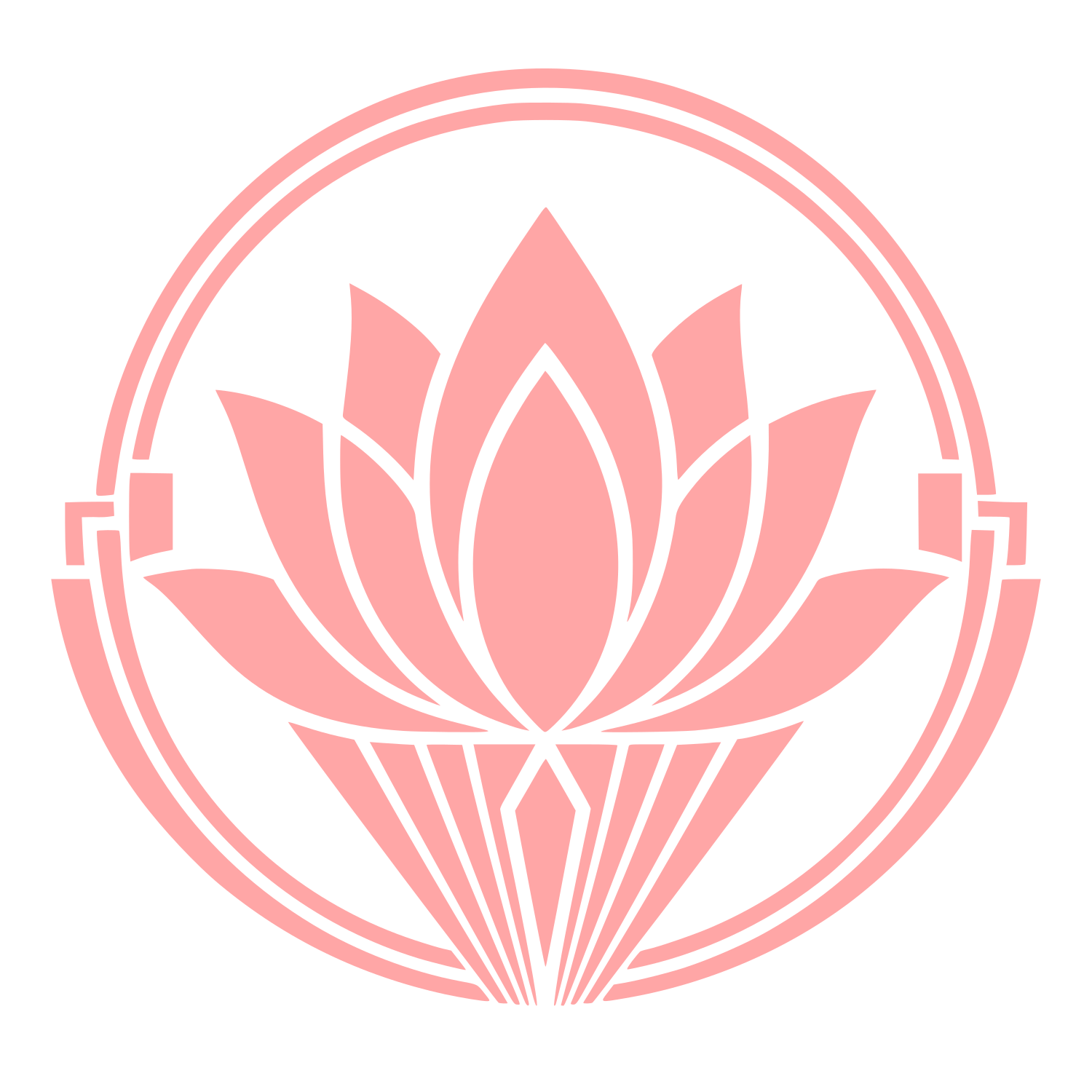 Lotus Circle Emblem Logo #ffa6a6