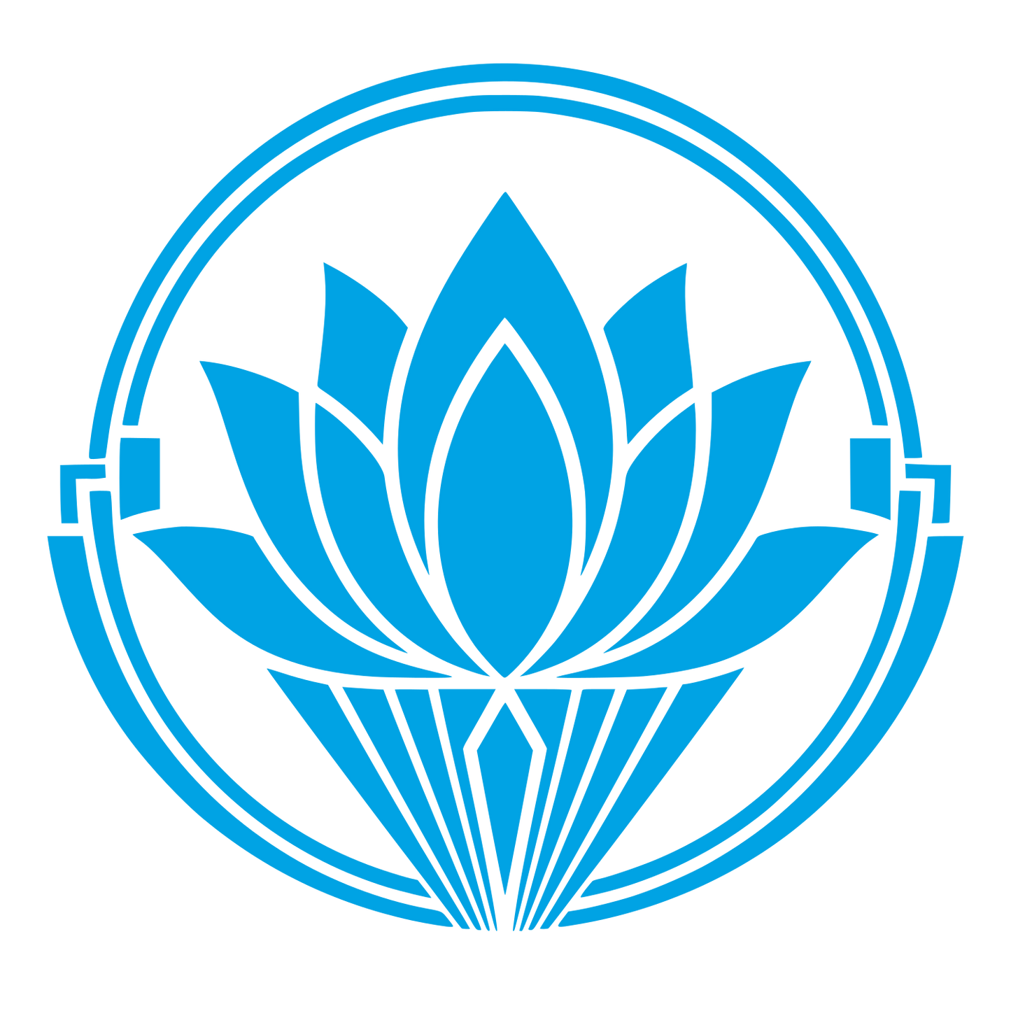 Lotus Circle Emblem Logo #00a3e4