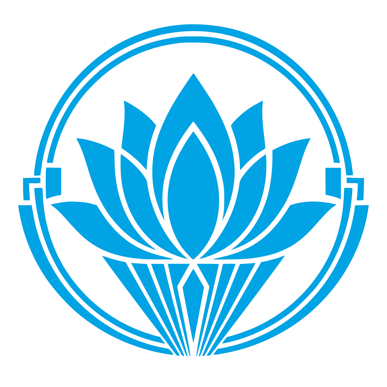 Lotus Circle Emblem Logo #00a3e4