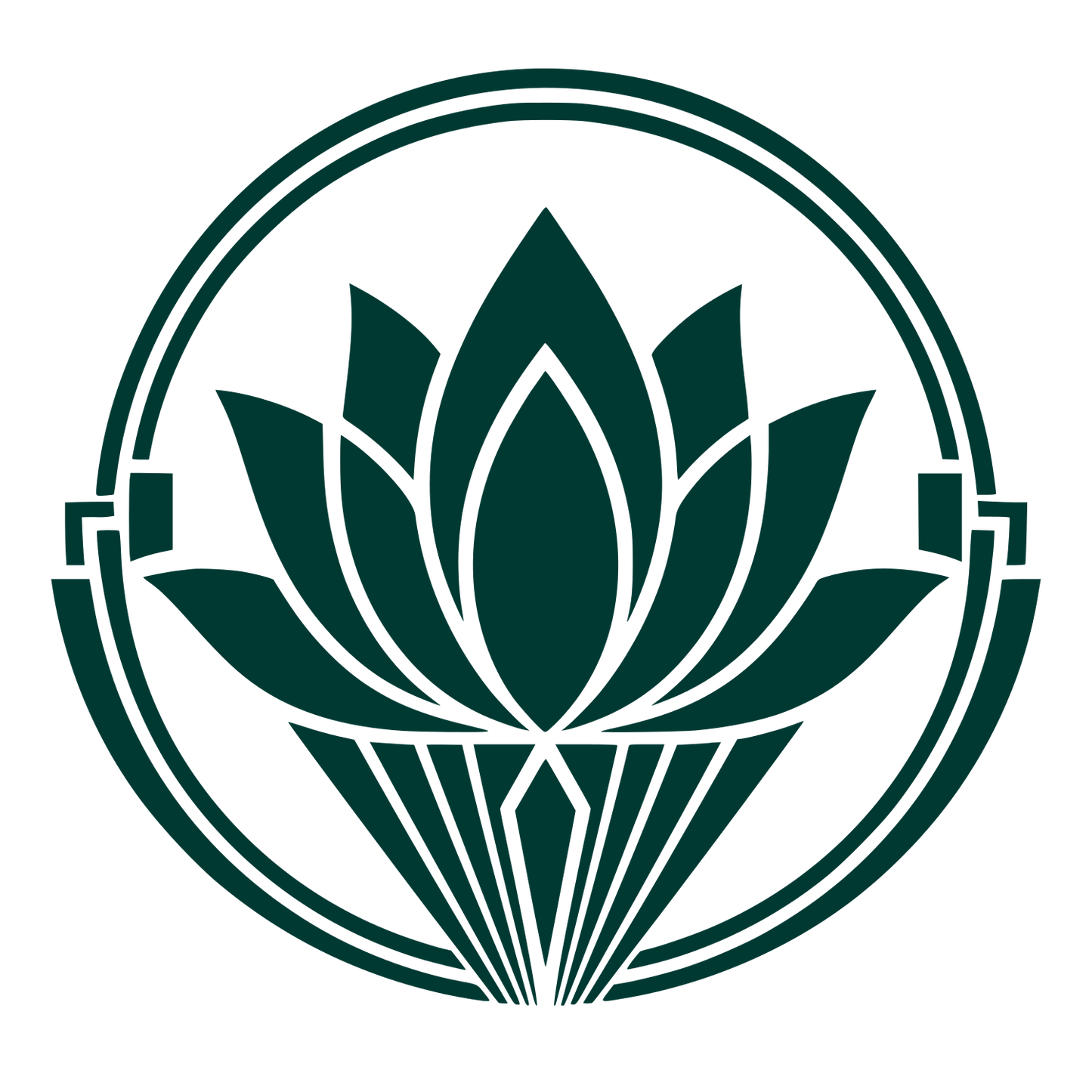 Lotus Circle Emblem Logo #003932