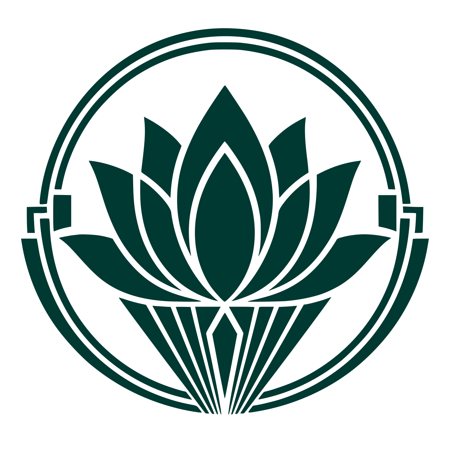 Lotus Circle Emblem Logo #003932