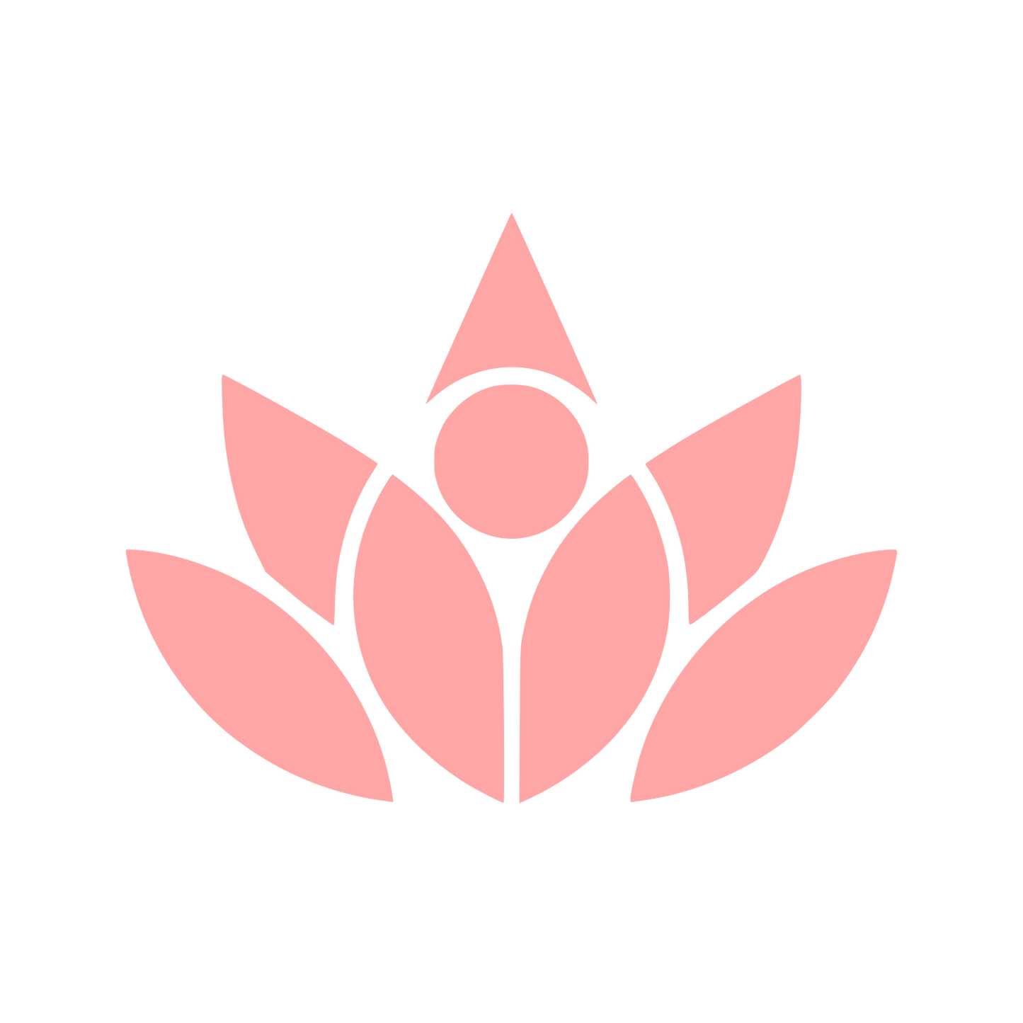 Lotus Flower Person Logo #ffa6a6