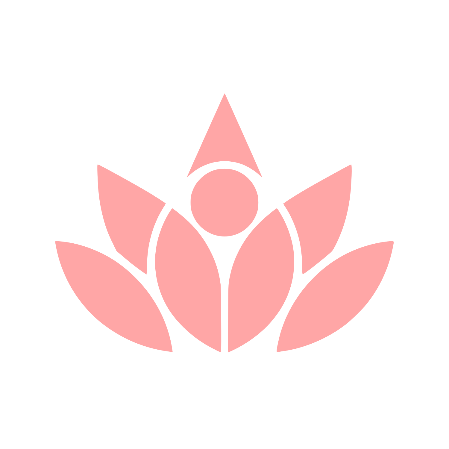 Lotus Flower Person Logo #ffa6a6