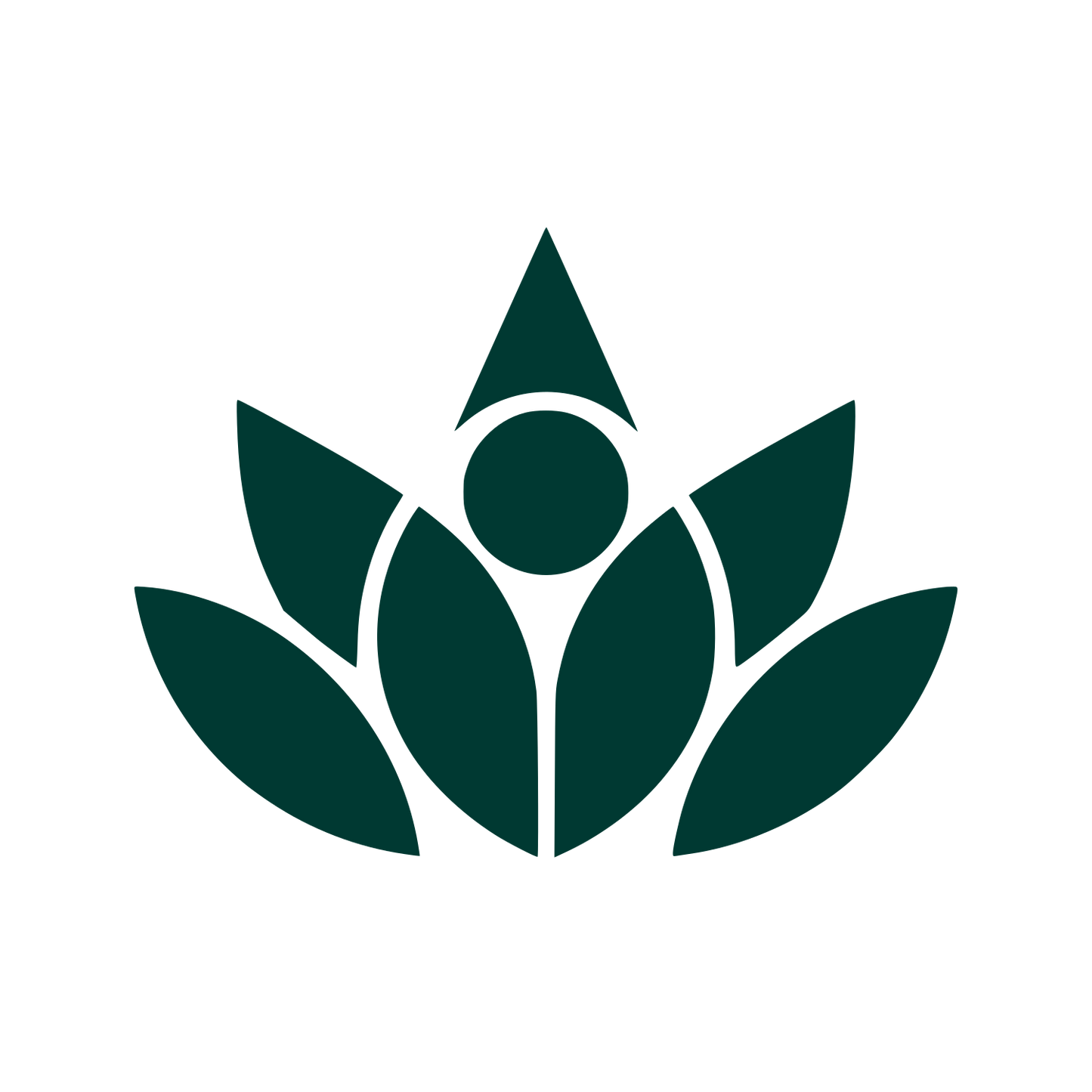 Lotus Flower Person Logo #003932