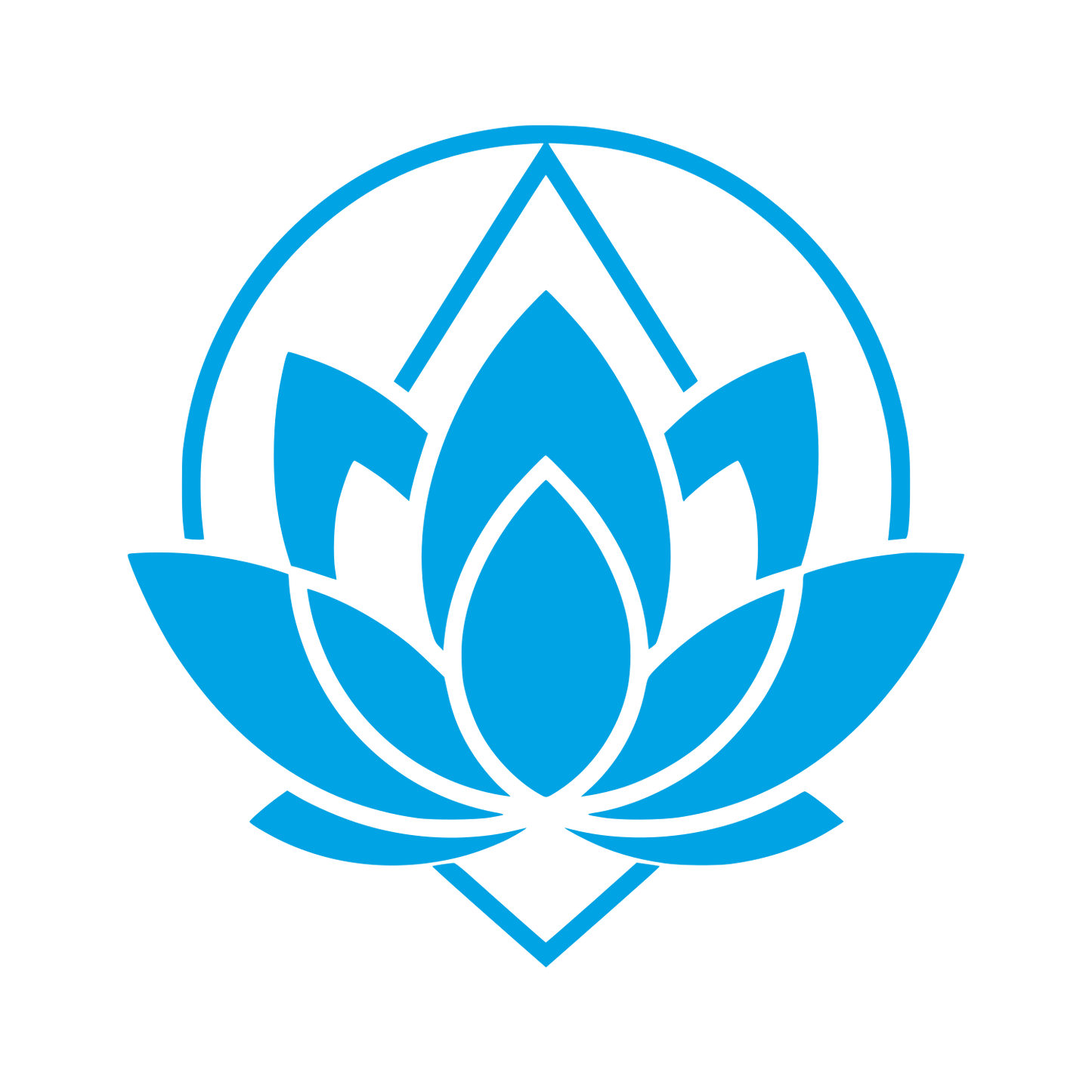 Lotus Flower Circle Logo #00a3e4