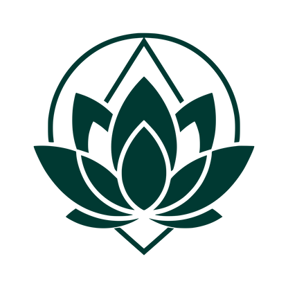 Lotus Flower Circle Logo #003932