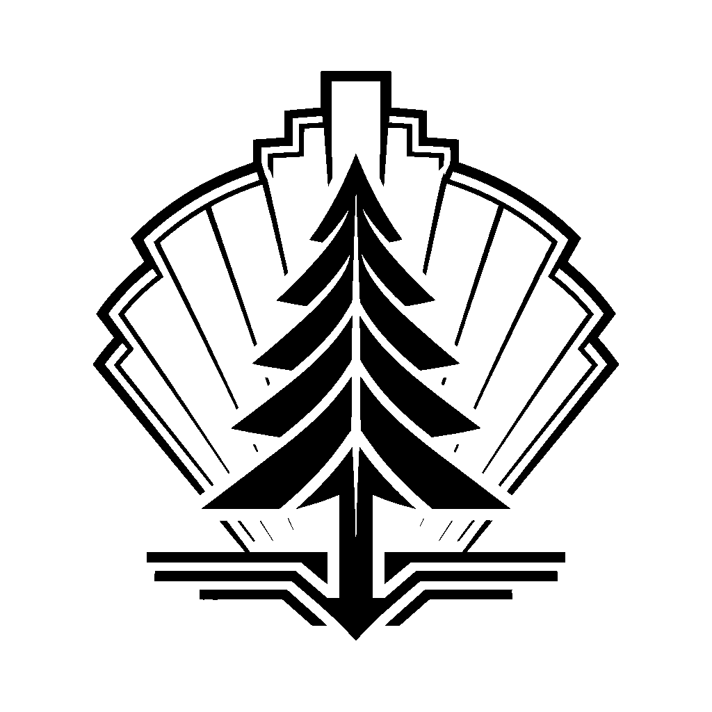 Art Deco Pine Tree Logo