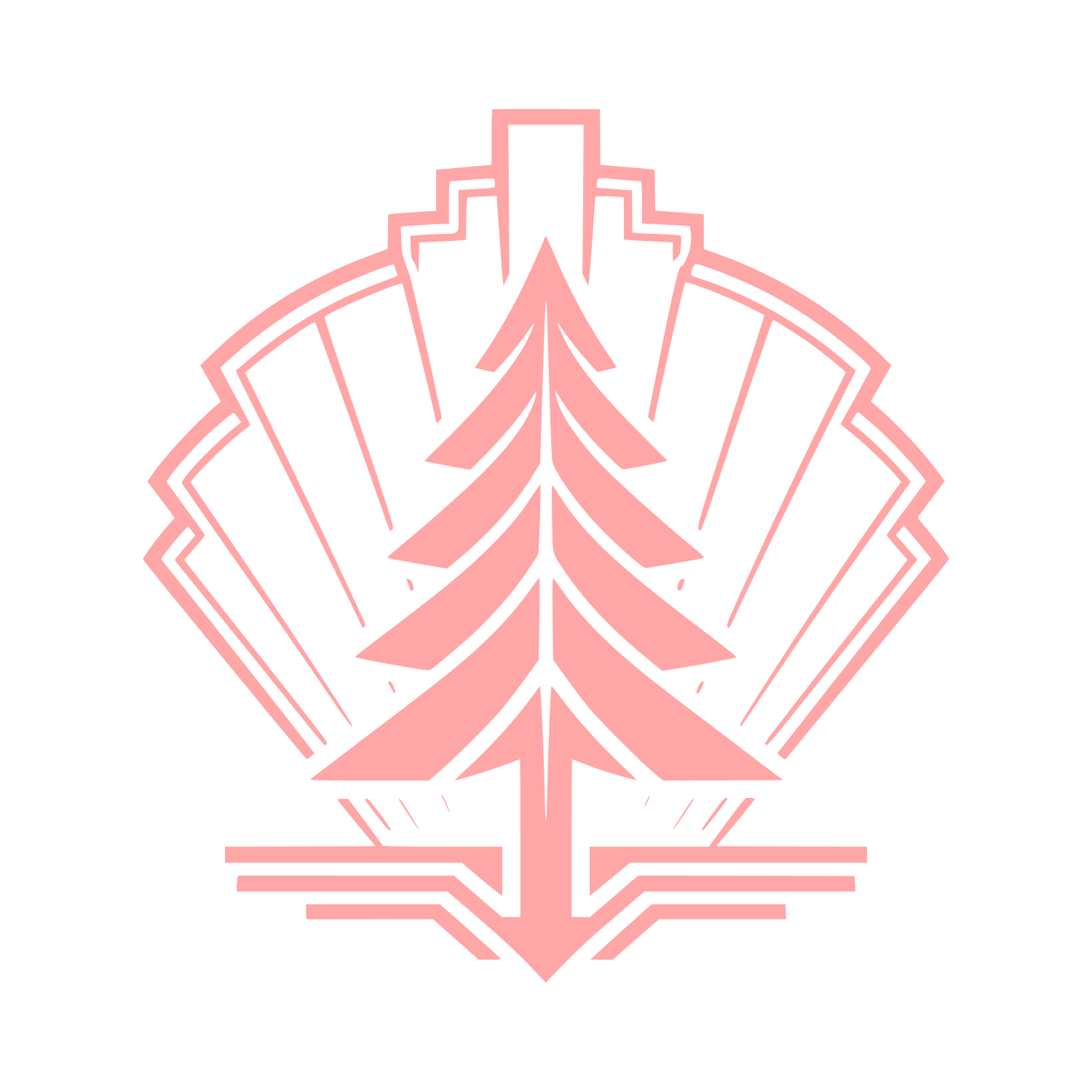 Art Deco Pine Tree Logo #ffa6a6