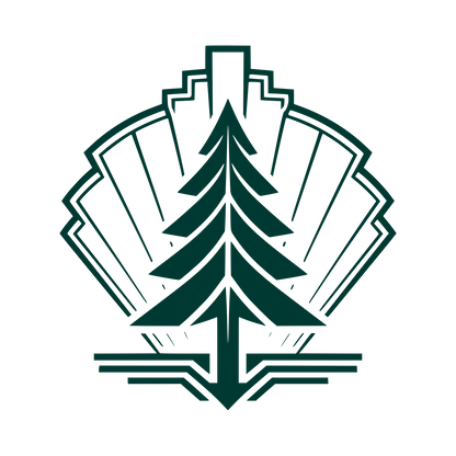 Art Deco Pine Tree Logo #003932