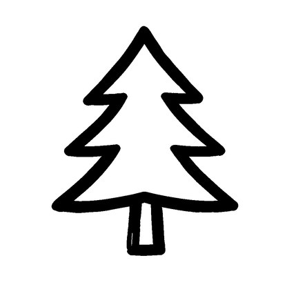 Hand Drawn Pine Tree Logo