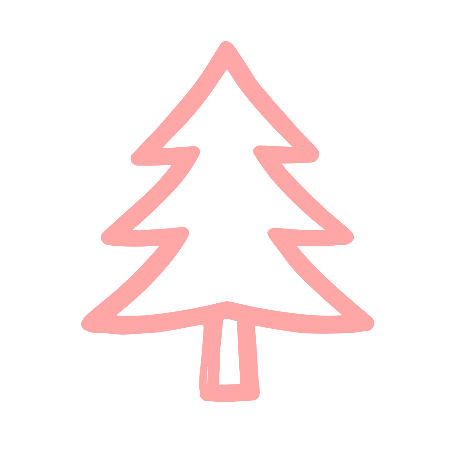 Hand Drawn Pine Tree Logo #ffa6a6