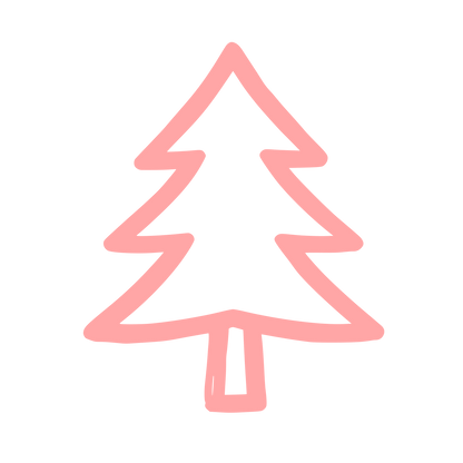 Hand Drawn Pine Tree Logo #ffa6a6