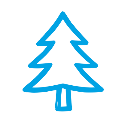 Hand Drawn Pine Tree Logo #00a3e4