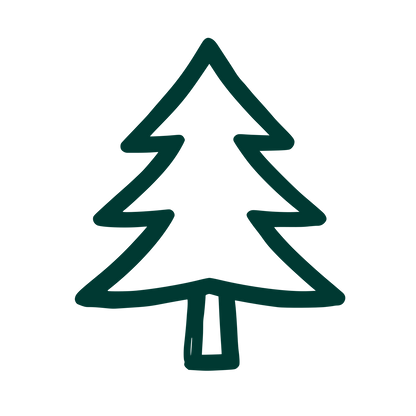 Hand Drawn Pine Tree Logo #003932