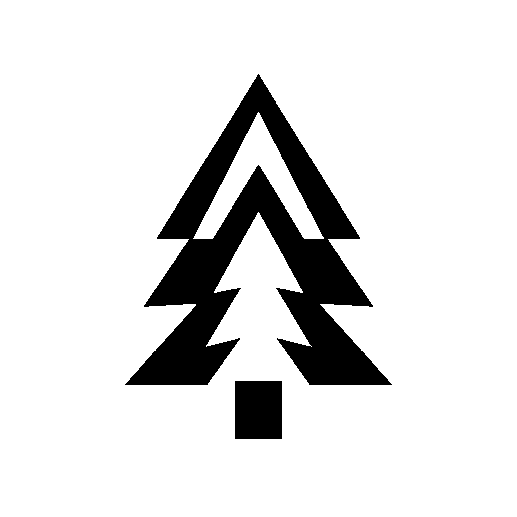 Layered Triangle Pine Tree Logo
