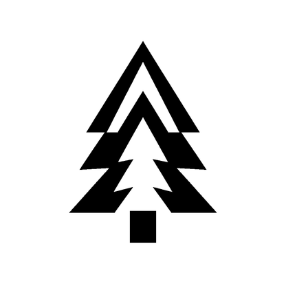 Layered Triangle Pine Tree Logo