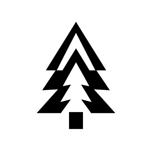 Layered Triangle Pine Tree Logo