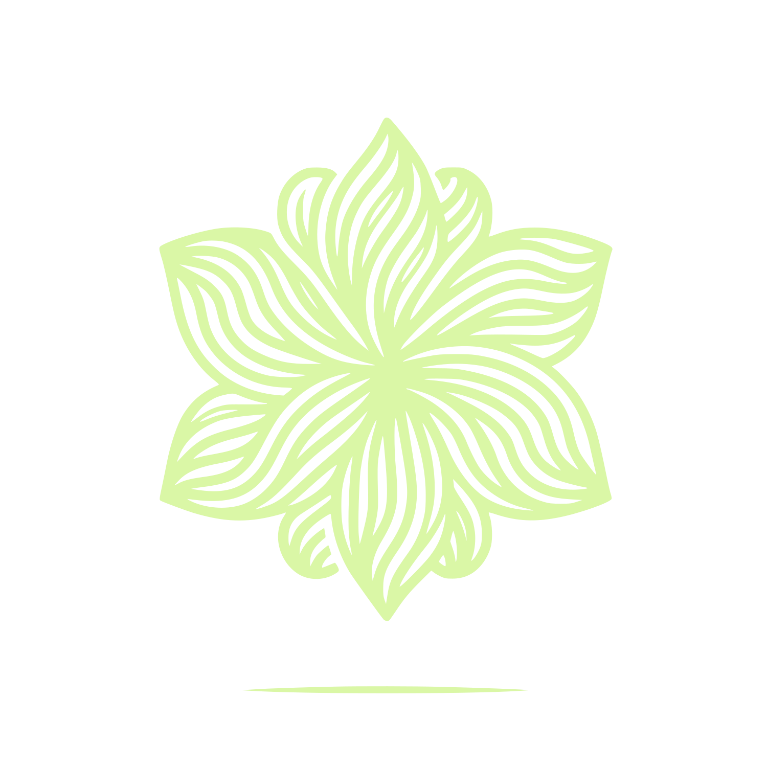 Floral Design Logo #DAF7A6