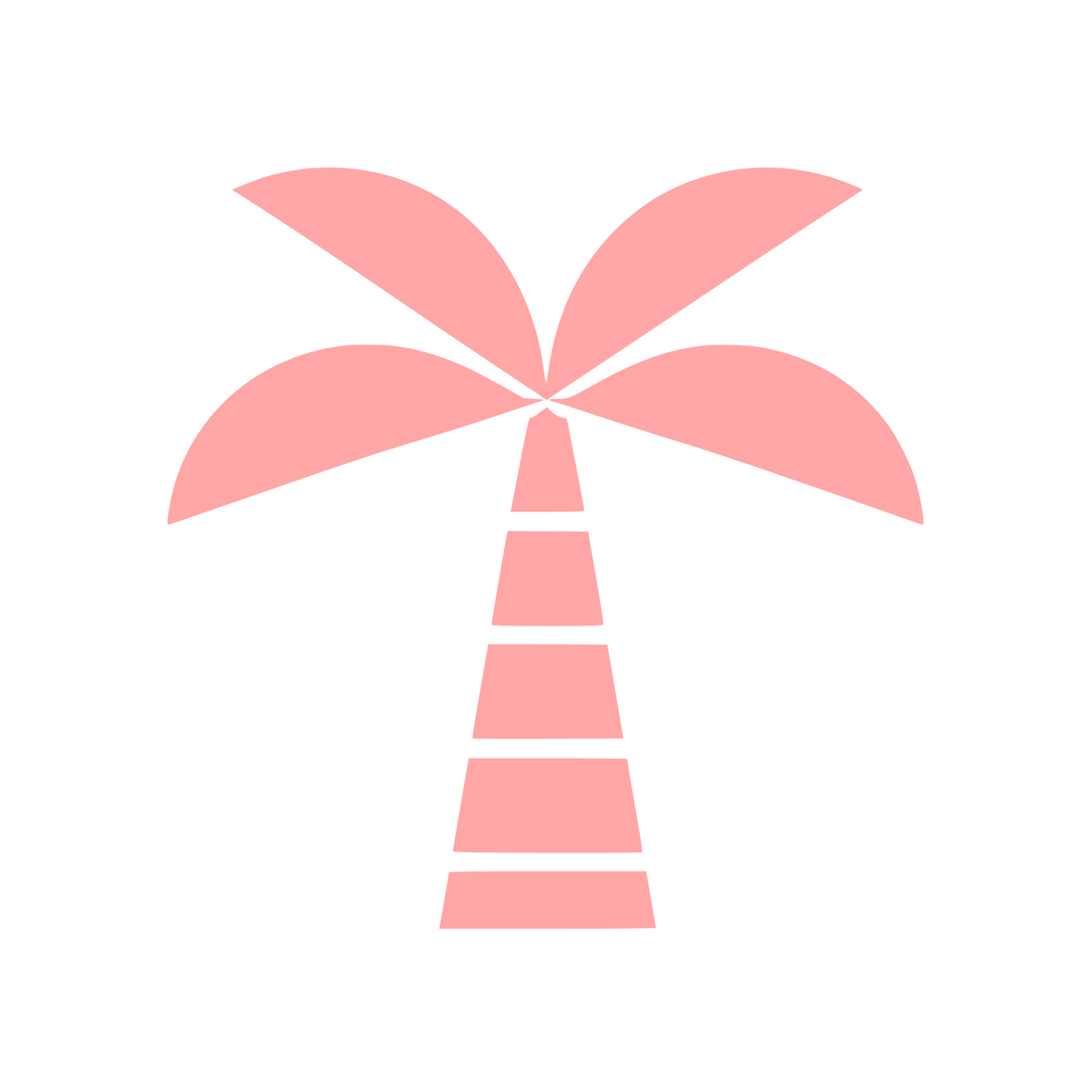 Segmented Palm Tree Logo #ffa6a6