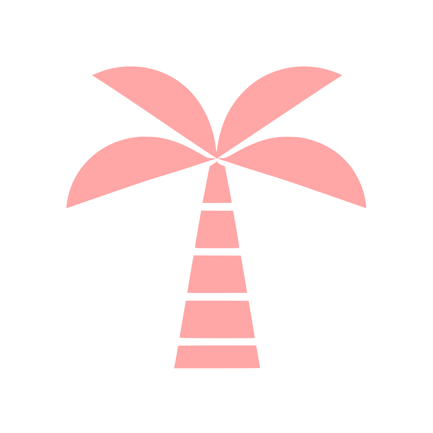 Segmented Palm Tree Logo #ffa6a6
