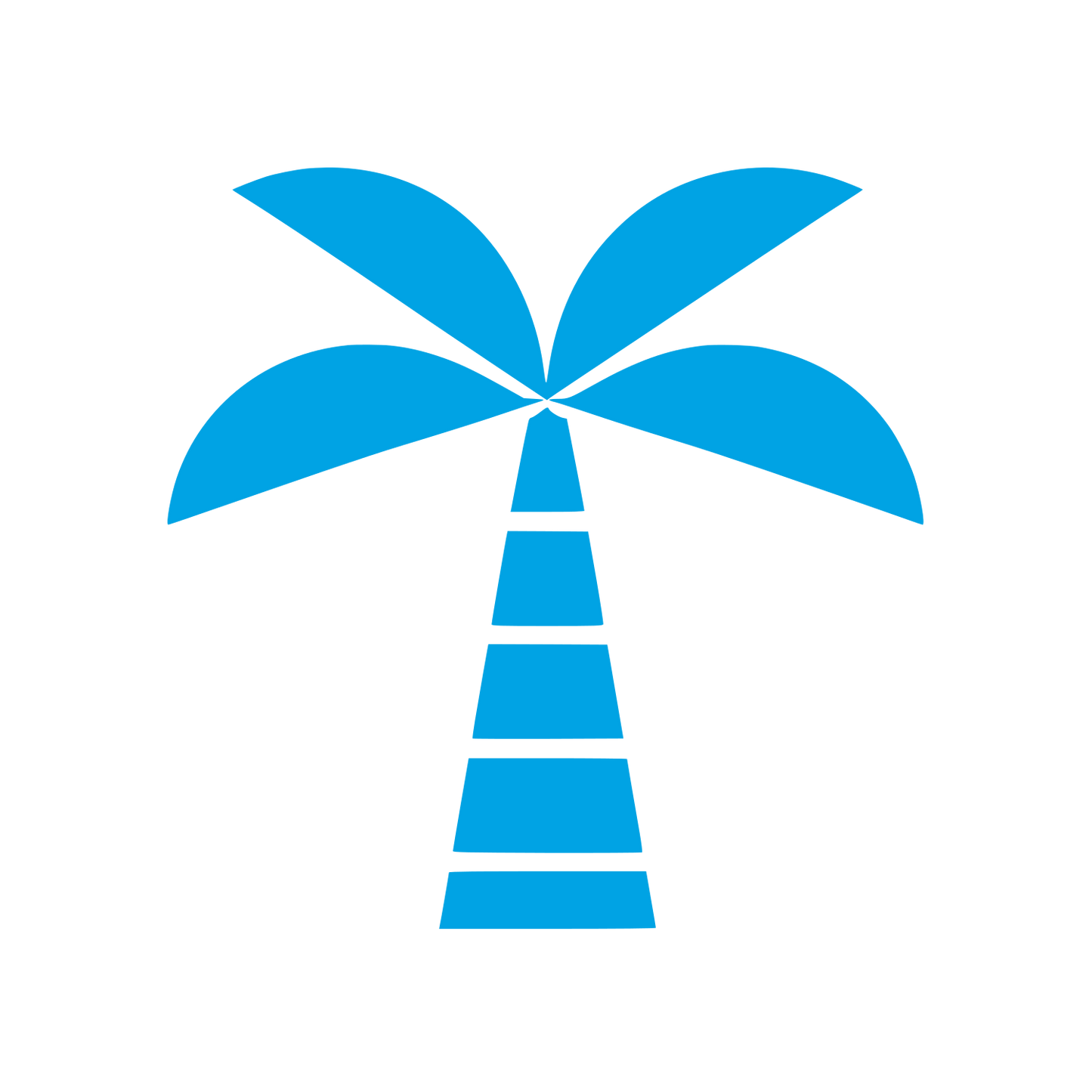 Segmented Palm Tree Logo #00a3e4