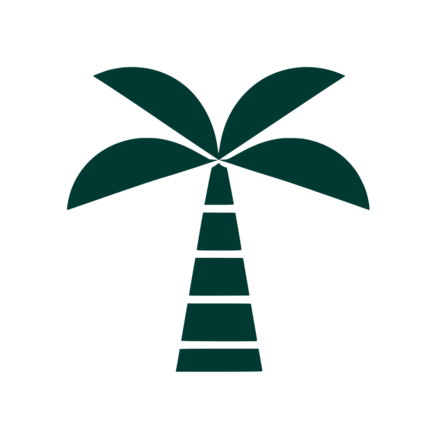 Segmented Palm Tree Logo #003932